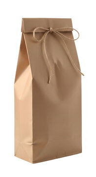 Brown Paper Bag Isolated Tied Twine Gift Packaging