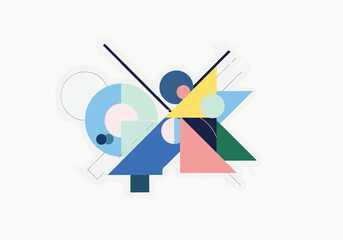 Fototapeta premium A colorful abstract geometric composition