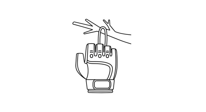 Hand gesture, middle finger, boxing glove, fight, aggression, protest, symbol