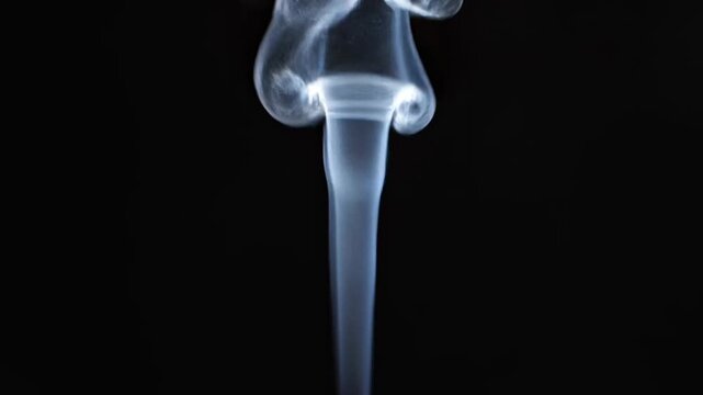 Smoke rising in the air.
