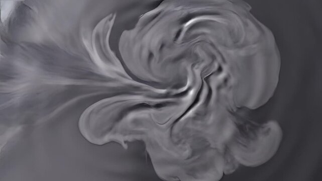 Abstract Smoke Swirls and Wisps in Dark Monochrome Tones.