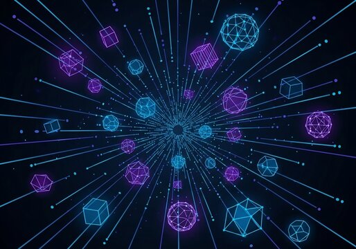 Cosmic Bloom: Polygonal Tendrils of Light