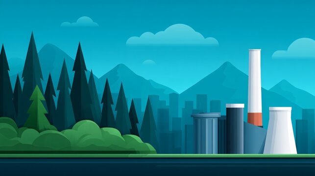 pollution prevention infographic illustration, sources of pollution reduction explained visually, waste management recycling clean energy, flat design style, clean vector look, educational 