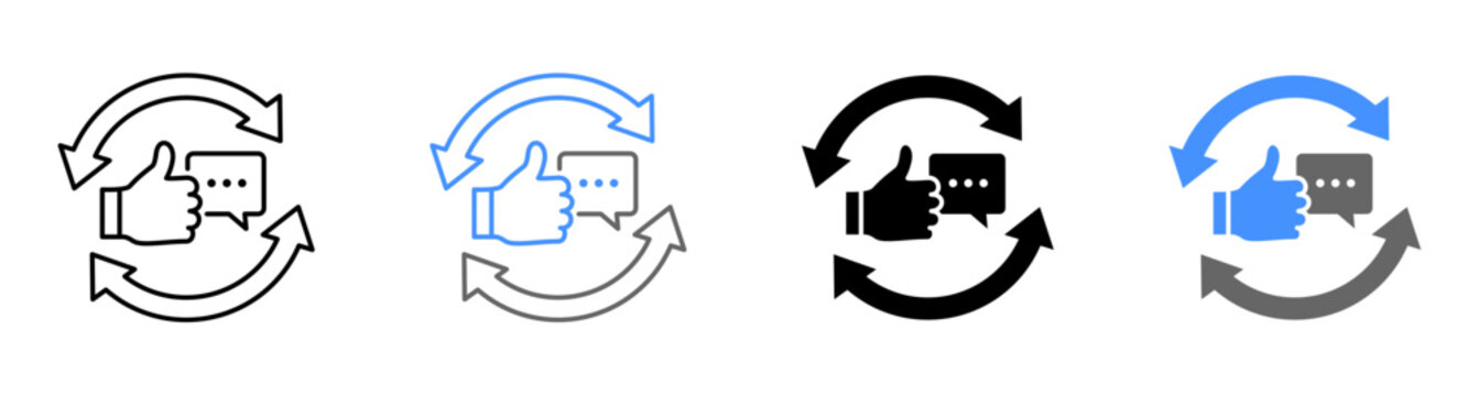 Feedback Loop and Continuous Improvement Icon Vector Illustration Editable