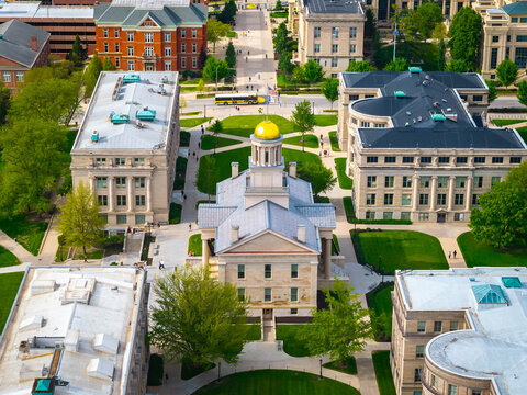 University Of Iowa Pentacrest Aerial View