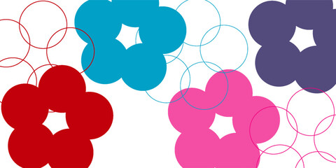 Photo Booth Prop hoop of flowers. Vector illustration EPS10. © Ulfatun