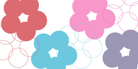 Photo Booth Prop hoop of flowers. Vector illustration EPS10. © Ulfatun