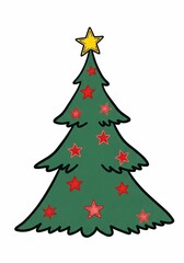 Fototapeta premium Starlight Crown on Evergreen Whisper