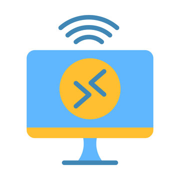 Remote Desktop Icon - Flat Color