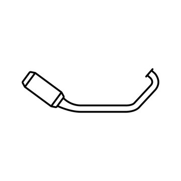 Exhaust line icon vector illustration design. Editable stroke.