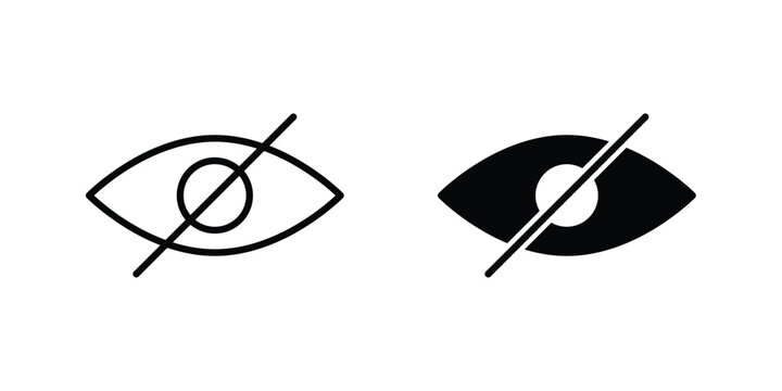 Sensitive content icon outlined. Black clipart icons set