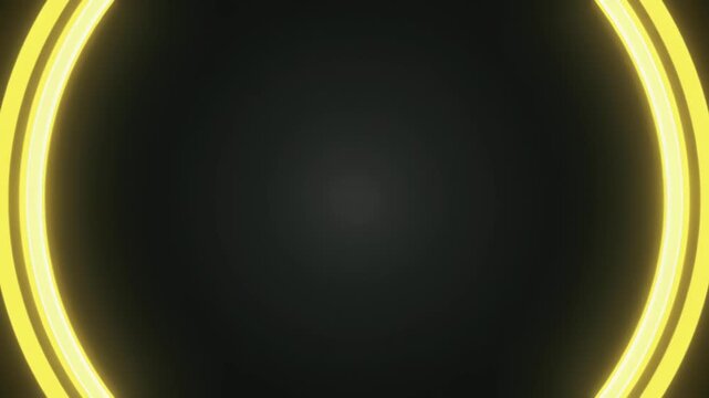 黒背景に広がる光のリングがブランド発表を彩る抽象アニメーション