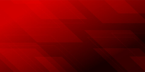 Obraz premium Abstract Deep Red Geometric Background with Gradient Overlapping Parallelogram Shapes, Modern Dynamic Tech Backdrop for Business Presentation, Sport Poster and Digital Banner Design