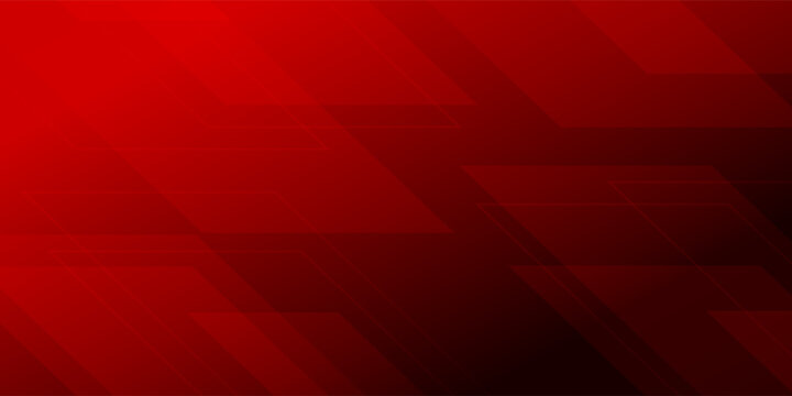 Abstract Deep Red Geometric Background with Gradient Overlapping Parallelogram Shapes, Modern Dynamic Tech Backdrop for Business Presentation, Sport Poster and Digital Banner Design