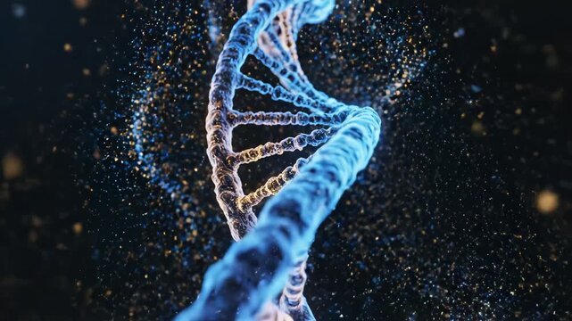 DNA double helix structure emphasizing sleek aesthetics and strong visual impact
