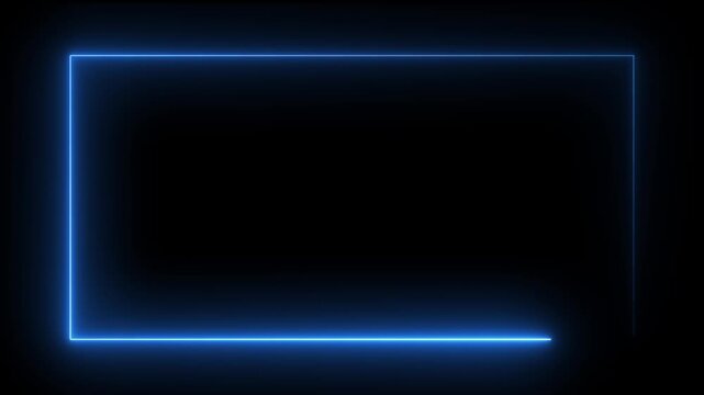 Glowing purple neon rectangular border frame overlay animation,Vibrant red glowing neon rectangular frame on a stark black background,
Minimal frame motion designed for overlay and background visuals.