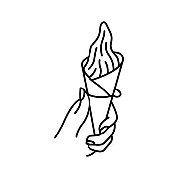 Ice Cream line icon vector illustration design. Editable stroke.