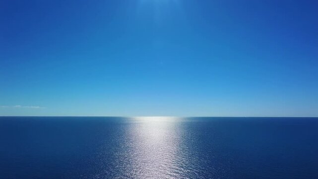 Perfect Horizontal Composition Breathtaking Cinematic Background Video Sky Ocean Horizon