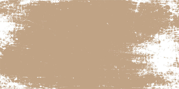 Brown grunge background with white distressed texture vector illustration