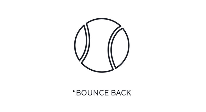 Tennis Ball Bounce Back Concept - Resilience and Recovery