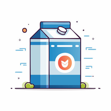 Stylized illustration of a milk carton