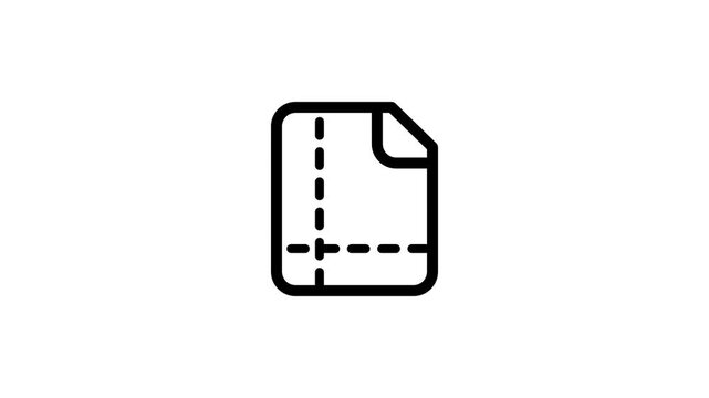A document icon with a dashed or perforated border on the right edge, indicating a detachable, tear-off, or stub file
