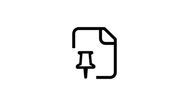 A document icon with a pushpin or thumbtack symbol, indicating a pinned, sticky, or important anchored file