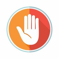 Obraz premium Stop Hand Icon