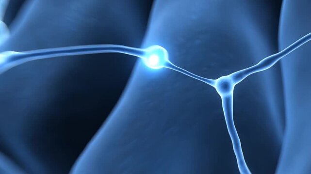Human brain anatomy with glowing neurons and neural connections