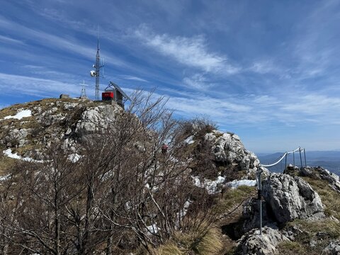 Klek Mountain and the rocky peak of Veliki Klek on the eastern edge of the Velika Kapela massif - Ogulin, Croatia (Planina Klek i stjenoviti vrh Veliki Klek na istočnom rubu masiva Velike Kapele)