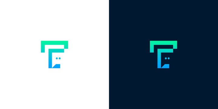 Abstract letter T logo concept with an integrated house silhouette, creating a modern and versatile brand identity for real estate, construction, or smart home businesses