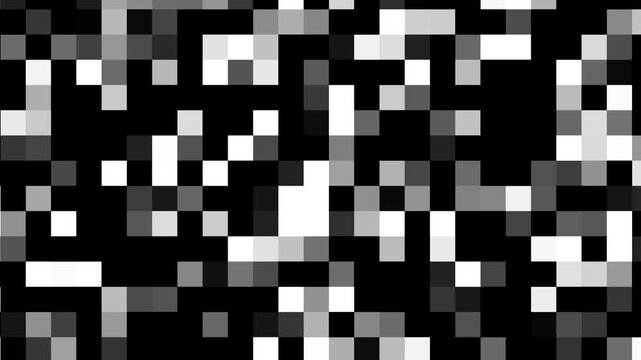Abstract mosaic blur censored animation 4K,Pixel censored with mosaic pattern animation.
Black and white blocks shifting and changing in a dynamic animation. animated abstract mosaic censored bg.