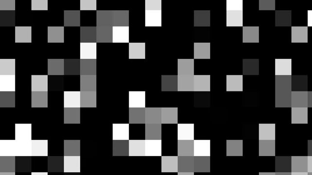 Abstract mosaic blur censored animation 4K,Pixel censored with mosaic pattern animation.
Black and white blocks shifting and changing in a dynamic animation. animated abstract mosaic censored bg.