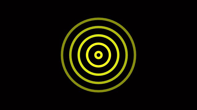 Radio waves concept. network tower produced radio wave concept. 4K Radio waves on black background and features 4k animation video