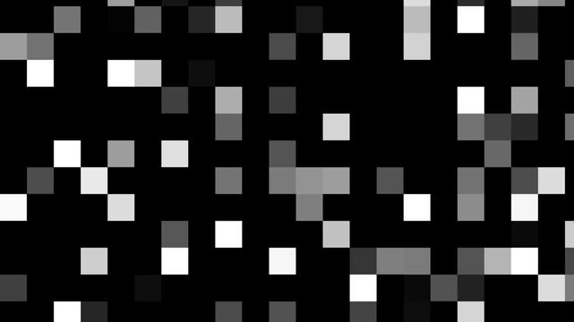 Abstract mosaic blur censored animation 4K,Pixel censored with mosaic pattern animation.
Black and white blocks shifting and changing in a dynamic animation. animated abstract mosaic censored bg.