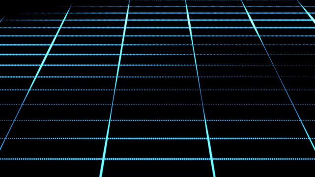 Abstract Neon Grid Background, Retro Futuristic Digital Landscape