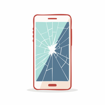 Broken Smartphone Screen Illustration
