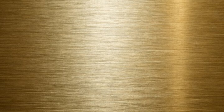 brushed gold metal texture seamless background with linear grain and polished surface