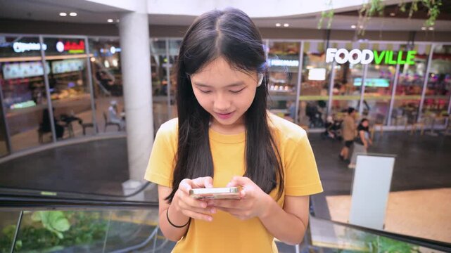 vibrant lifestyle photo of a modern young woman interacting with an artificial intelligence assistant on her smartphone.
