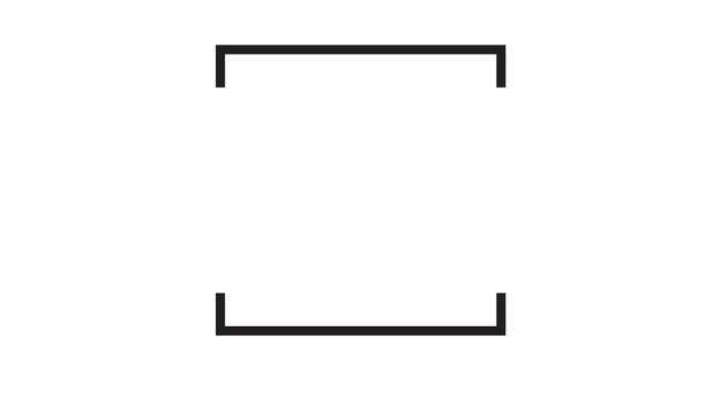 Two parallel black brackets on a white background abstract graphic elements parallel abstract isolated illustration comparison measurement contrast structure communication interface