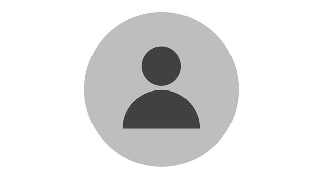 User profile icon silhouette inside a gray circle with placeholder icon person icon avatar icon account icon anonymous icon communication icon contact icon silhouette shoulder anonymous