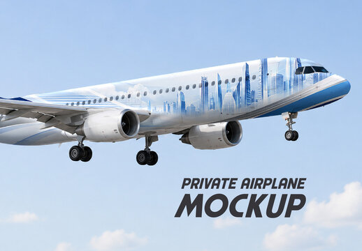 Private Airplane Mockup