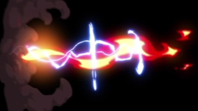 Energy crackles with vibrant electrical sparks and glowing plasma arcs against a deep black backdrop.