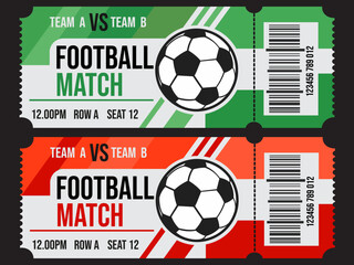 Football match tickets, soccer event tickets, sports tickets, football stadium ticket design vector design © SL Creations