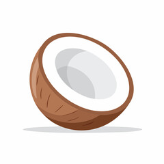 Fototapeta premium Half Coconut Illustration