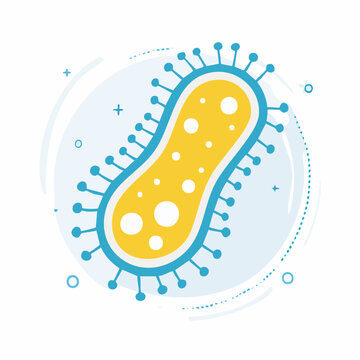 Stylized Illustration of a Bacterium