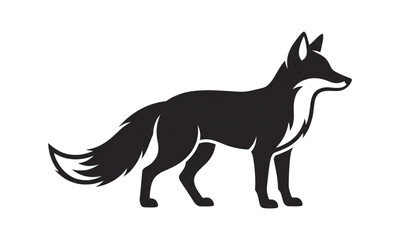 Fototapeta premium Elegant fox silhouette vector illustration for rustic and wildlife design