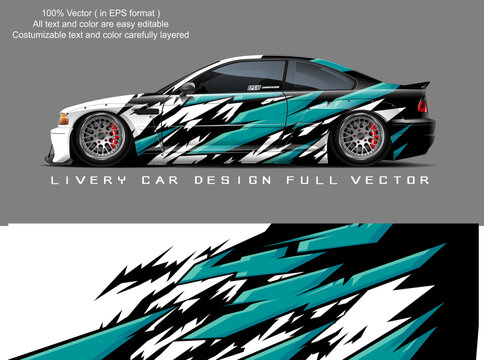 car livery graphic vector. abstract grunge background design for vehicle vinyl wrap and car branding