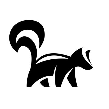 Stylized Skunk Illustration for Logo and Icon Design