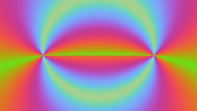 Seamless rainbow gradient animation with symmetrical colorful motion and smooth flowing transitions. Great for digital backdrops, visualizers, and creative media.